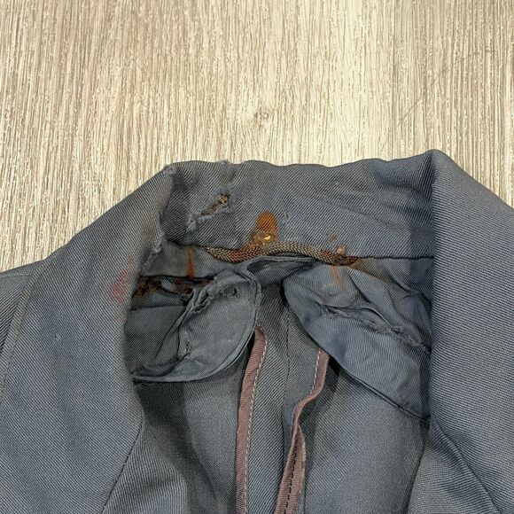 Vtg 70s Grey Uniform Jacket Navy Dress Abbot Military Tailors 39 Reg Buttons - Picture 9 of 10